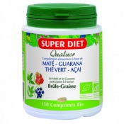 Quatuor Bio Brûle Graisses : Maté, Guarana, Thé vert, Acaï - 150 comprimés