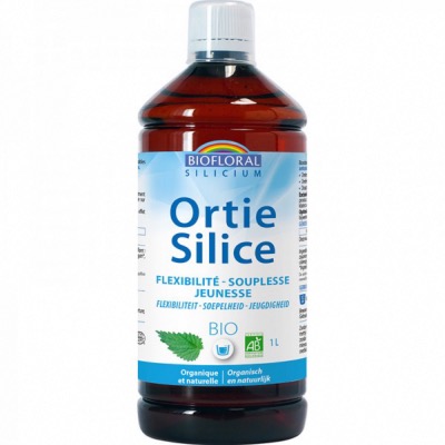 Ortie Silice Buvable Bio - 1 litre - Biofloral - Flexibilité, souplesse, jeunesse