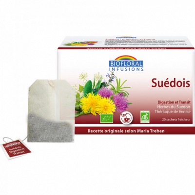 Infusion Bio aux Fleurs de Bach - Elixir du Suédois - Digestion