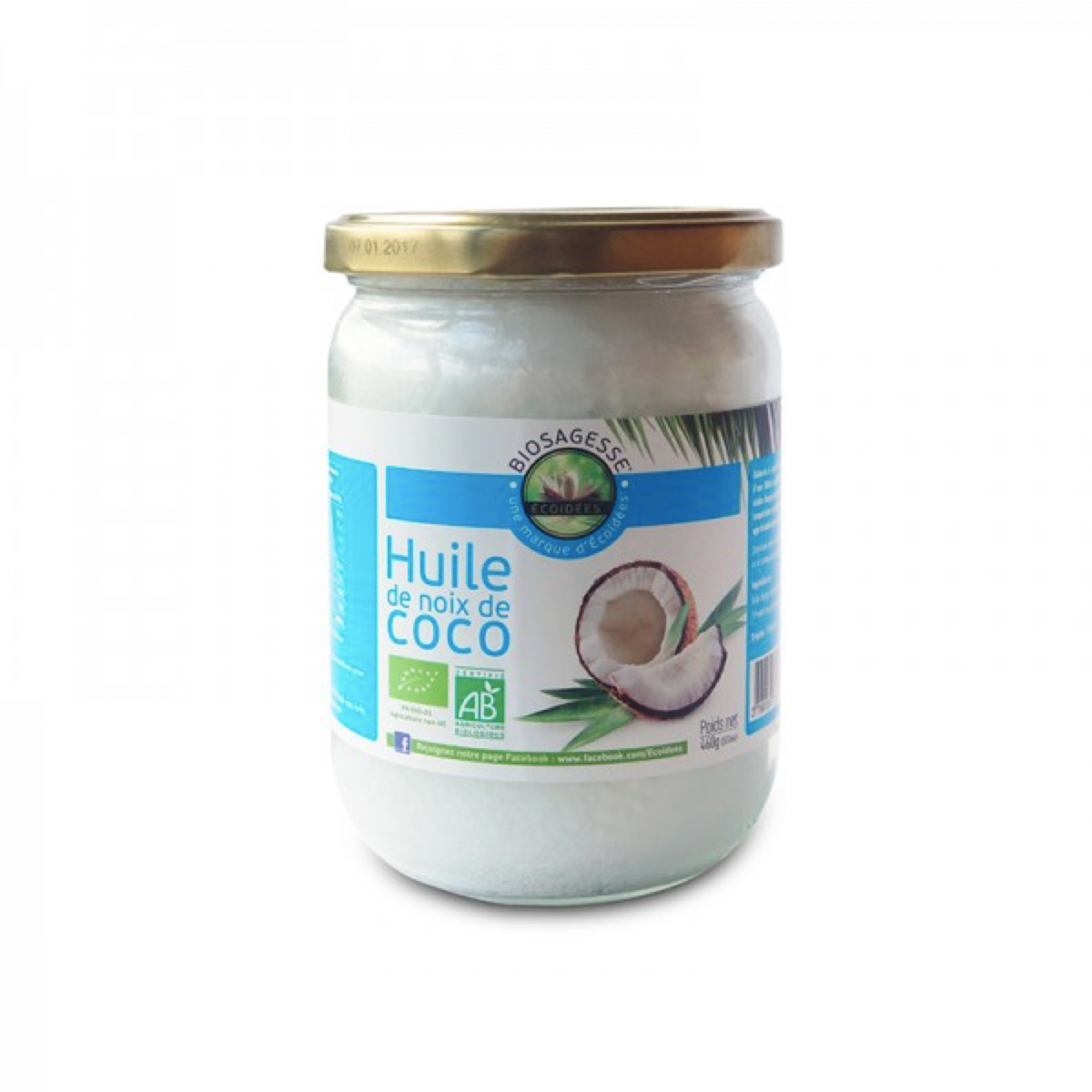 Huile de Coco Bio 500ml Petits prix Oleifera.fr