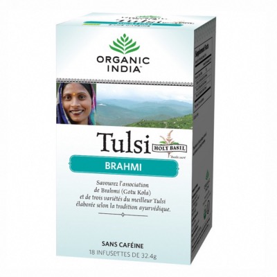 Infusion Tulsi et Brahmi bio - 18 infusettes - Ecoidees