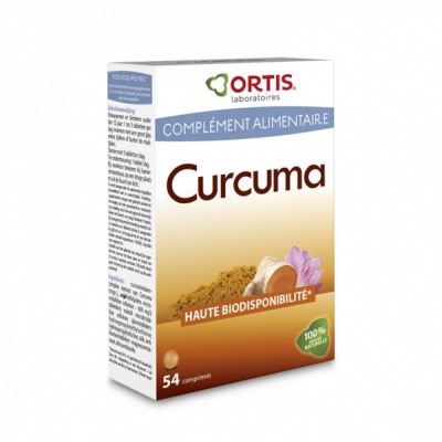Curcuma - Haute disponibilité - 54 comprimés - Ortis