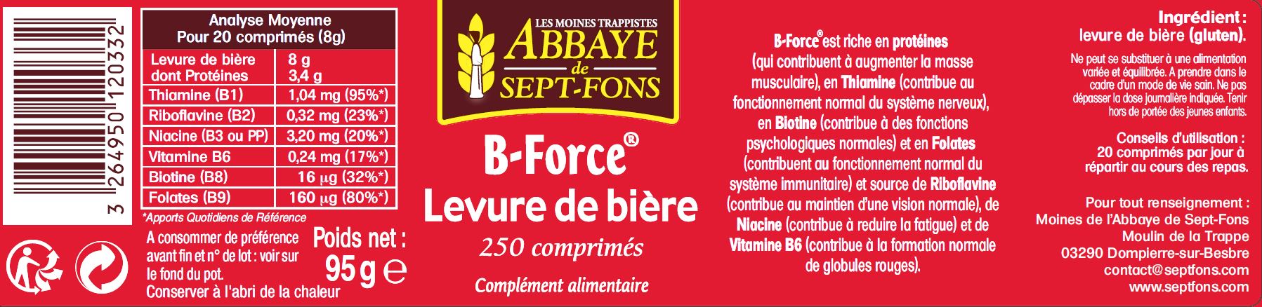 ingrédient levue de bière B-Force